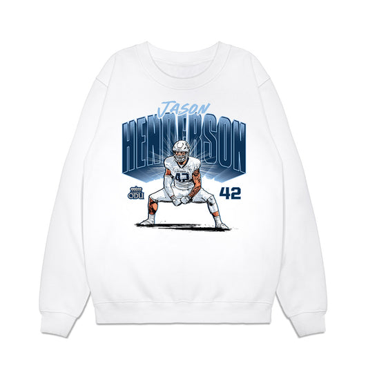 Old Dominion - NCAA Football : Jason Henderson - Caricature Premium Crewneck Sweatshirt-0