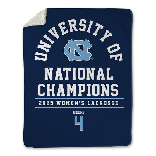 UNC - NCAA Women's Lacrosse : Caroline Godine - NCAA® Champions Blanket-0