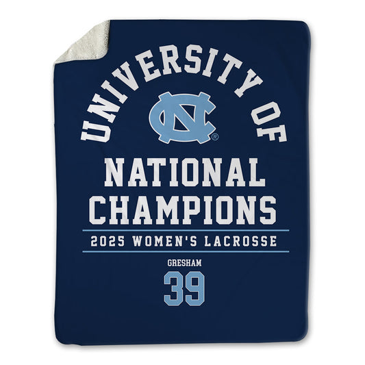 UNC - NCAA Women's Lacrosse : Sarah Gresham - NCAA® Champions Blanket-0