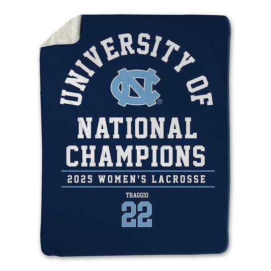 UNC - NCAA Women's Lacrosse : Ellie Traggio - NCAA® Champions Blanket-0