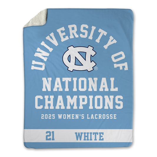 UNC - NCAA Women's Lacrosse : Marissa White - NCAA® Champions Blanket-0