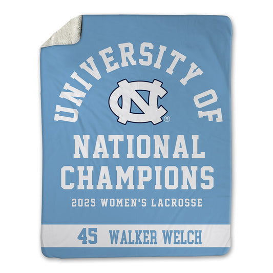 UNC - NCAA Women's Lacrosse : Brooklyn Walker-Welch - NCAA® Champions Blanket-0