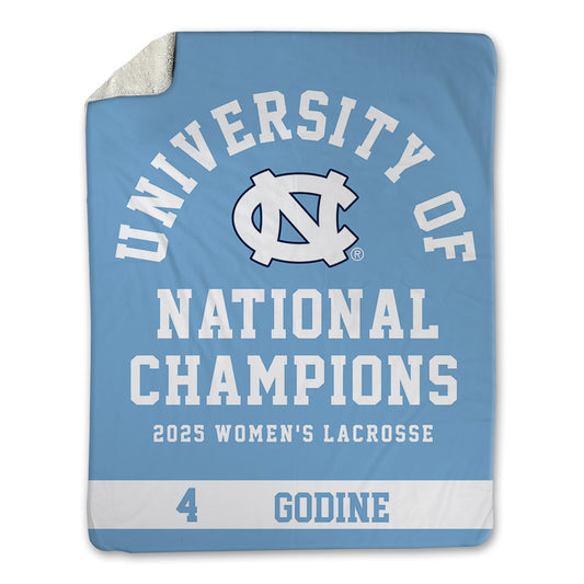 UNC - NCAA Women's Lacrosse : Caroline Godine - NCAA® Champions Blanket-0
