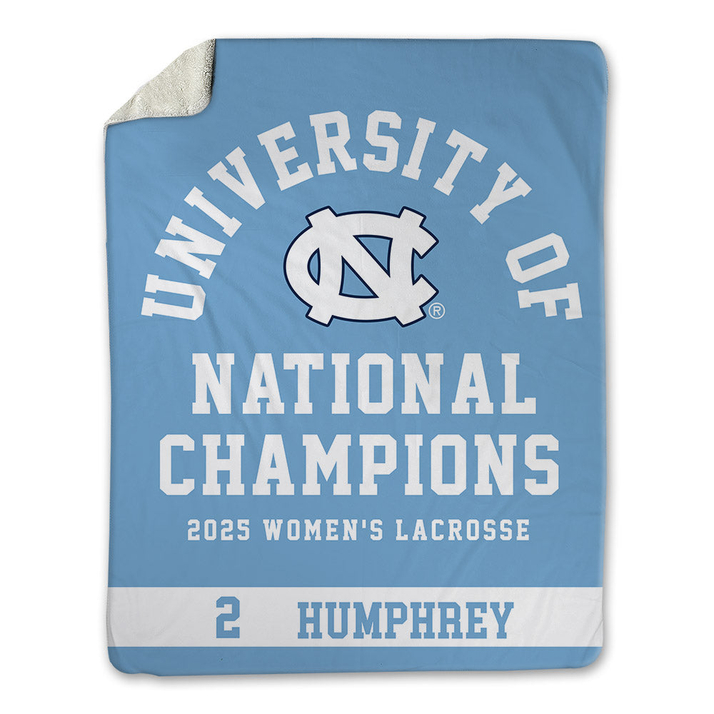 UNC - NCAA Women's Lacrosse : Chloe Humphrey - NCAA® Champions Blanket-0