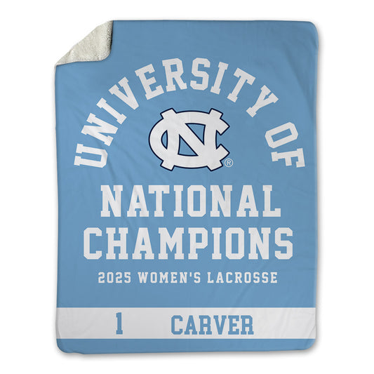UNC - NCAA Women's Lacrosse : Haley Carver - NCAA® Champions Blanket-0