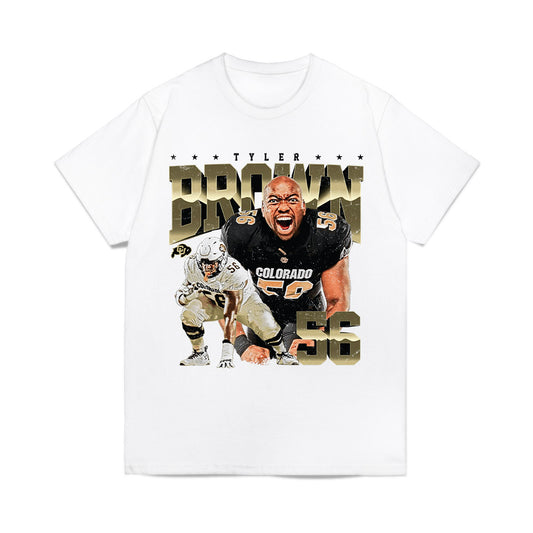 Colorado - NCAA Football : Tyler Brown - Caricature Comfort Colors T-Shirt-0