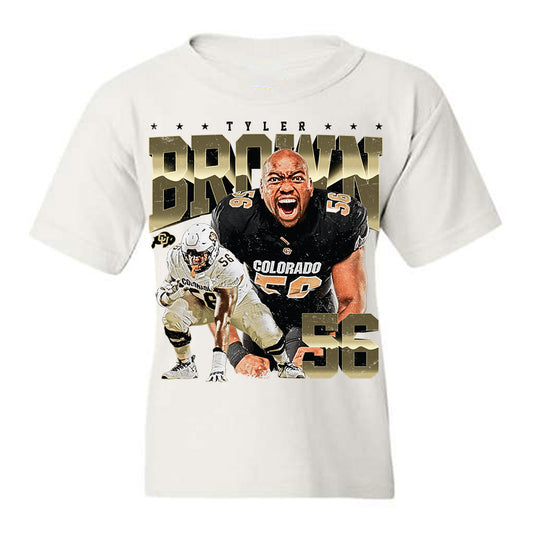 Colorado - NCAA Football : Tyler Brown - Caricature Youth T-Shirt-0