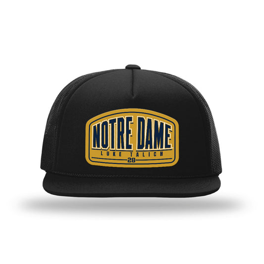 Notre Dame - NCAA Football : Luke Talich - Suede Foamie Trucker Cap-0