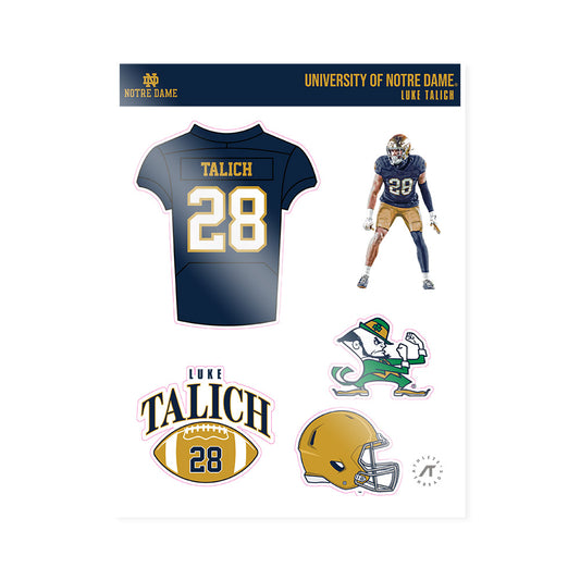 Notre Dame - NCAA Football : Luke Talich - Sticker Sheet-0