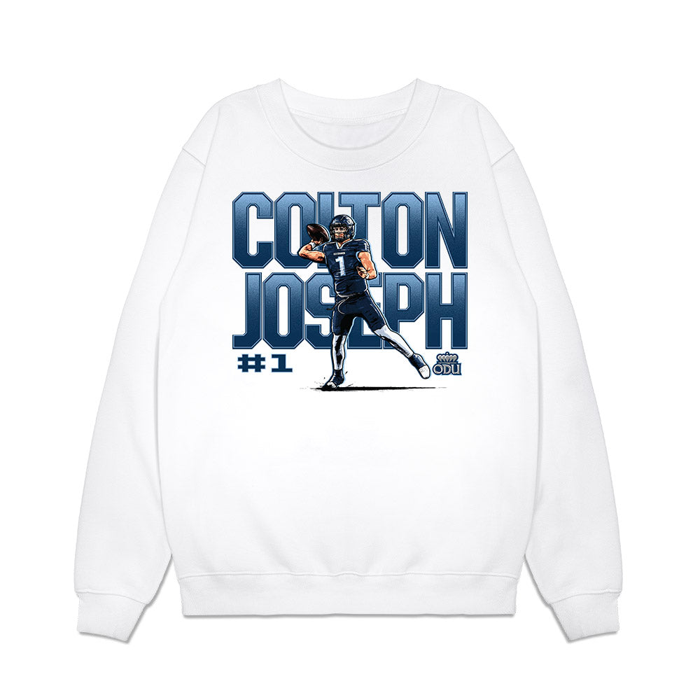 Old Dominion - NCAA Football : Colton Joseph - Caricature Premium Crewneck Sweatshirt-0