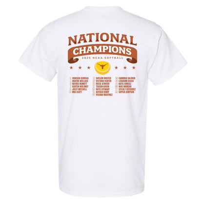 Texas - NCAA Softball : - NCAA® National Champions Roster Shirt T-Shirt-1