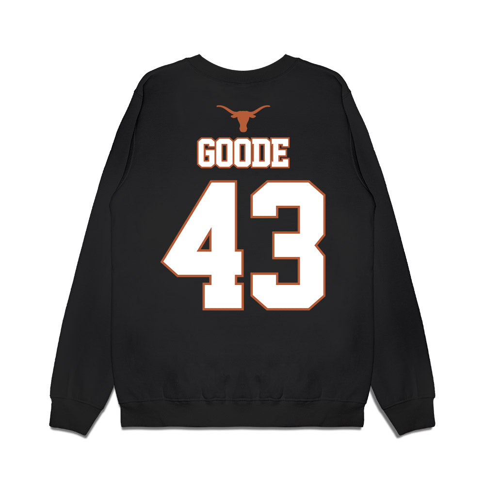 Texas - NCAA Softball : Leighann Goode - NCAA® Champions Sports Shersey Fleece Crewneck Sweatshirt-1