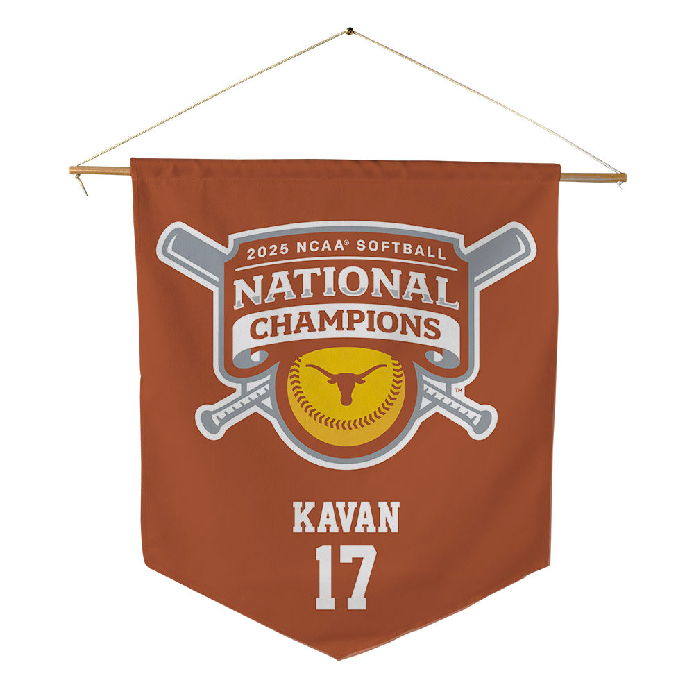 Texas - NCAA Softball : Teagan Kavan - NCAA® Pennant - 18" x 21"-0