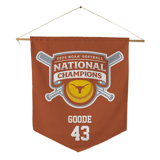 Texas - NCAA Softball : Leighann Goode - NCAA® Pennant - 18" x 21"-0