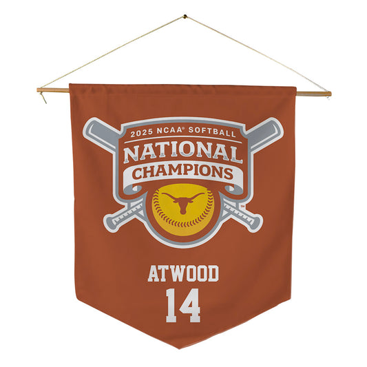 Texas - NCAA Softball : Reese Atwood - NCAA® Pennant - 18" x 21"-0