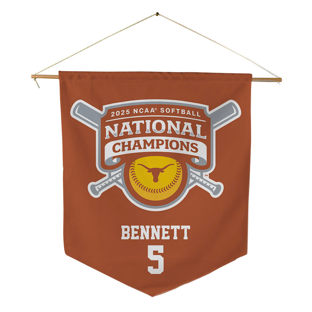 Texas - NCAA Softball : Kaydee Bennett - NCAA® Pennant - 18" x 21"-0