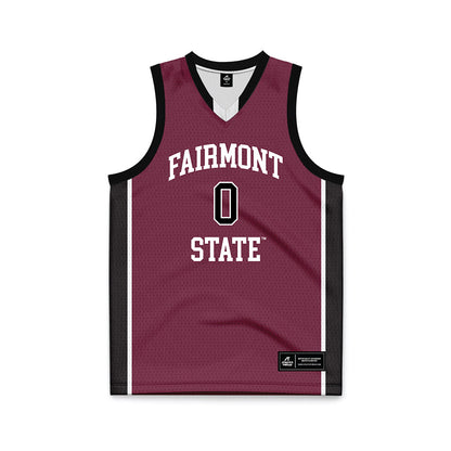 Fairmont State - NCAA Men's Basketball : Zycheus Dobbs - Maroon Basketball Jersey-0