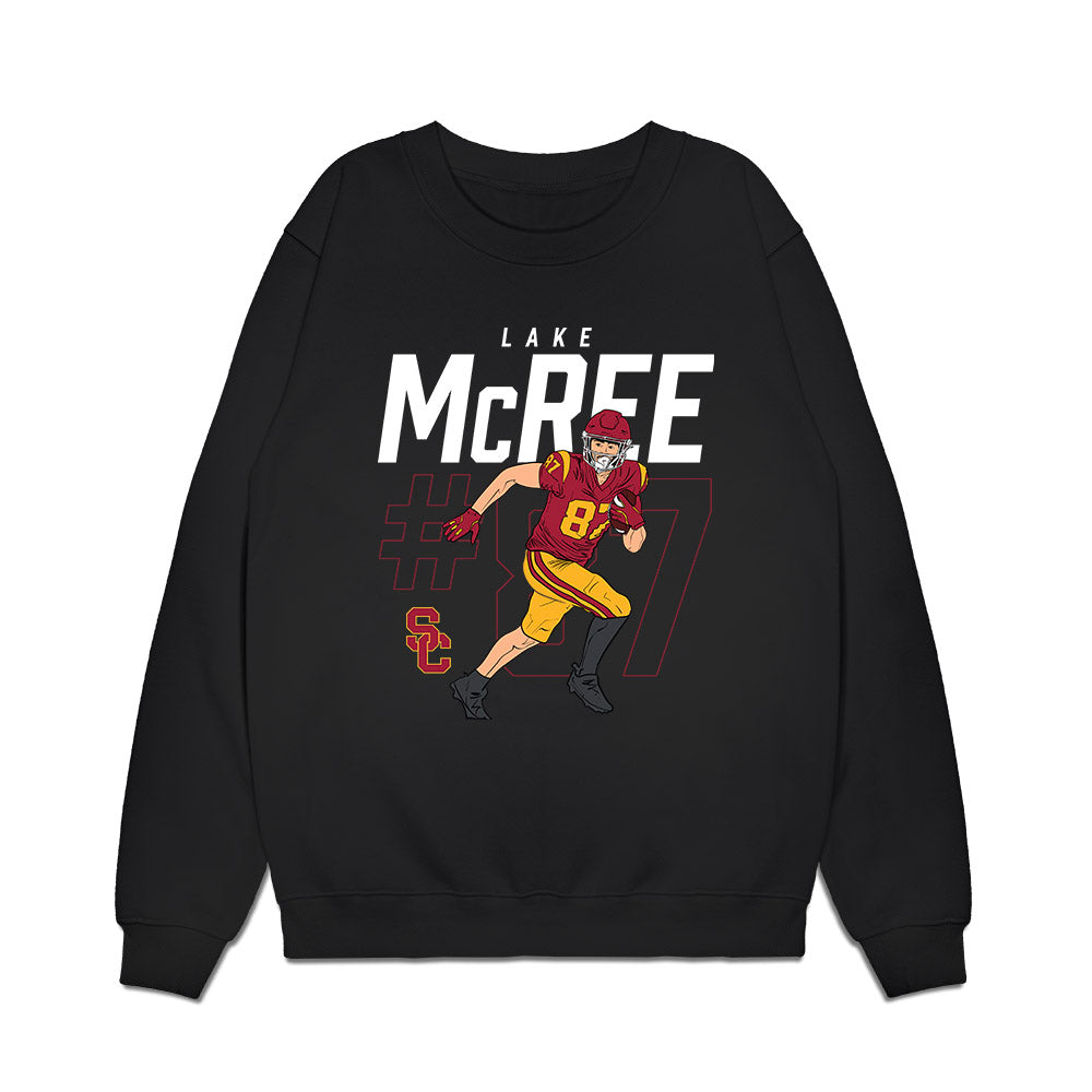 USC - NCAA Football : Lake McRee - Caricature Premium Crewneck Sweatshirt-0