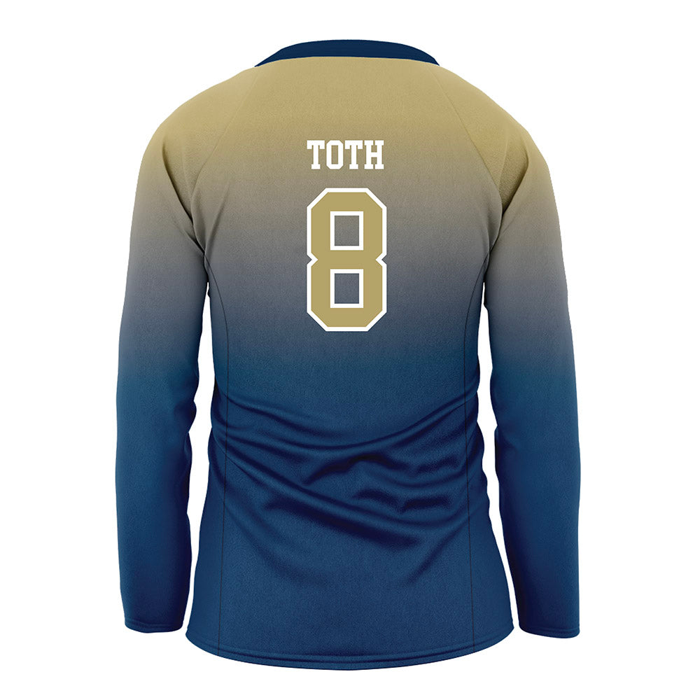 Georgia Tech - NCAA Women's Volleyball : Sara Toth - Navy Volleyball Jersey-1