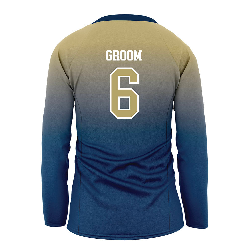Georgia Tech - NCAA Women's Volleyball : Anika Groom - Navy Volleyball Jersey-1
