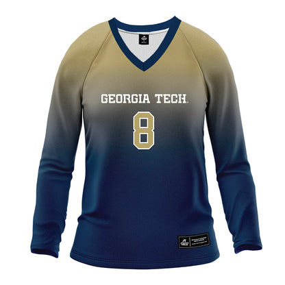 Georgia Tech - NCAA Women's Volleyball : Sara Toth - Navy Volleyball Jersey-0