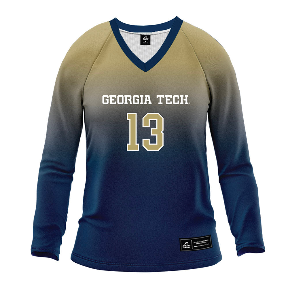 Georgia Tech - NCAA Women's Volleyball : Heloise Soares - Navy Volleyball Jersey-0