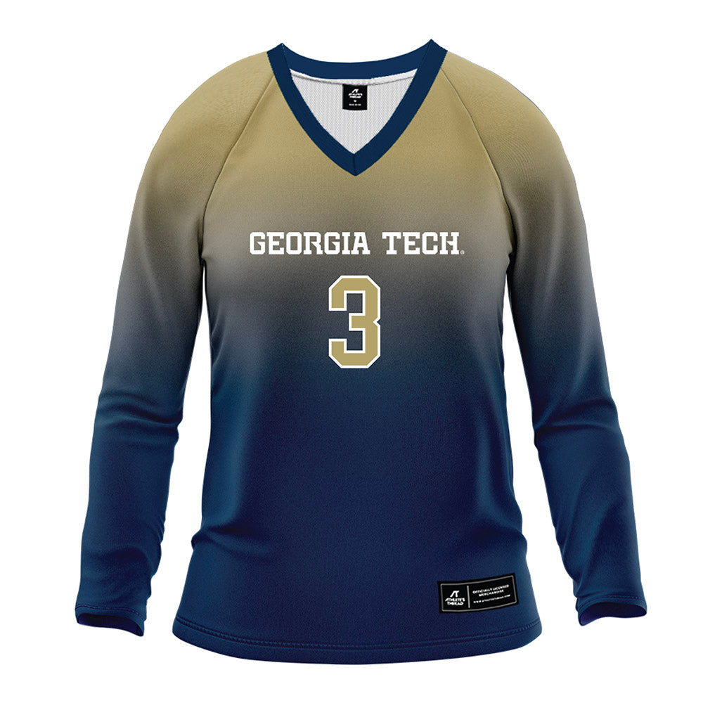 Georgia Tech - NCAA Women's Volleyball : Anna Boezi - Navy Volleyball Jersey-0