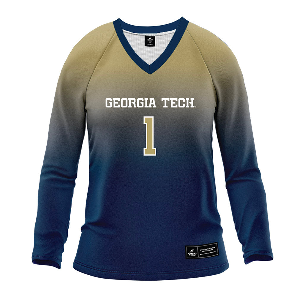 Georgia Tech - NCAA Women's Volleyball : Deandra Pierce - Navy Volleyball Jersey-0