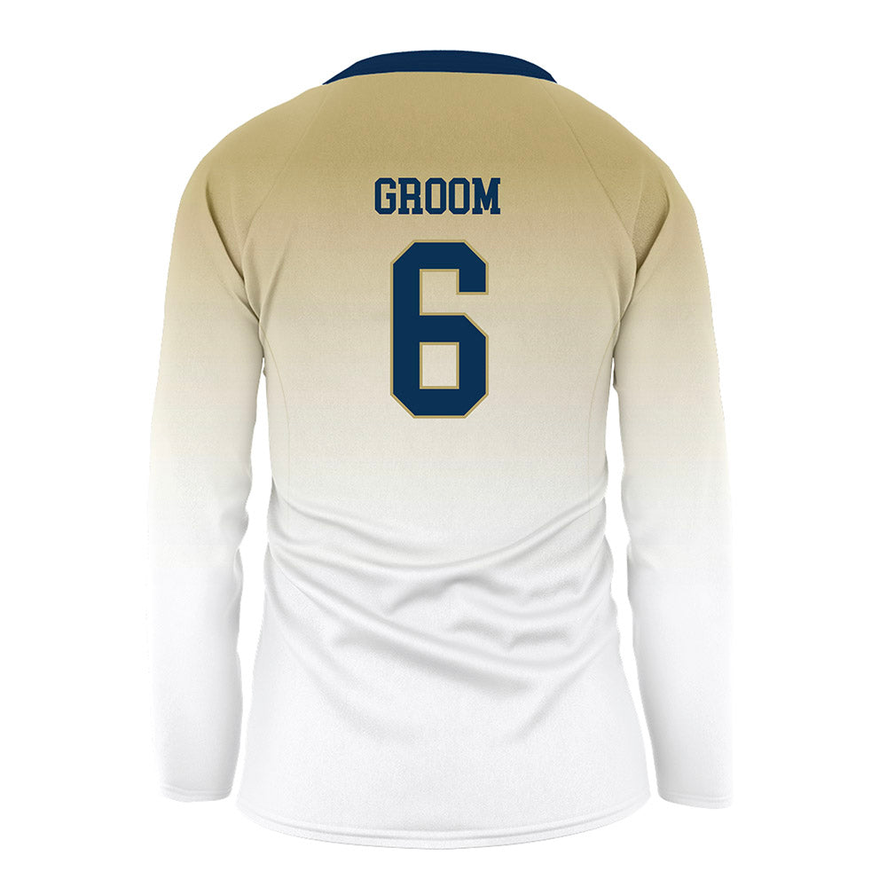 Georgia Tech - NCAA Women's Volleyball : Anika Groom - White Volleyball Jersey-1