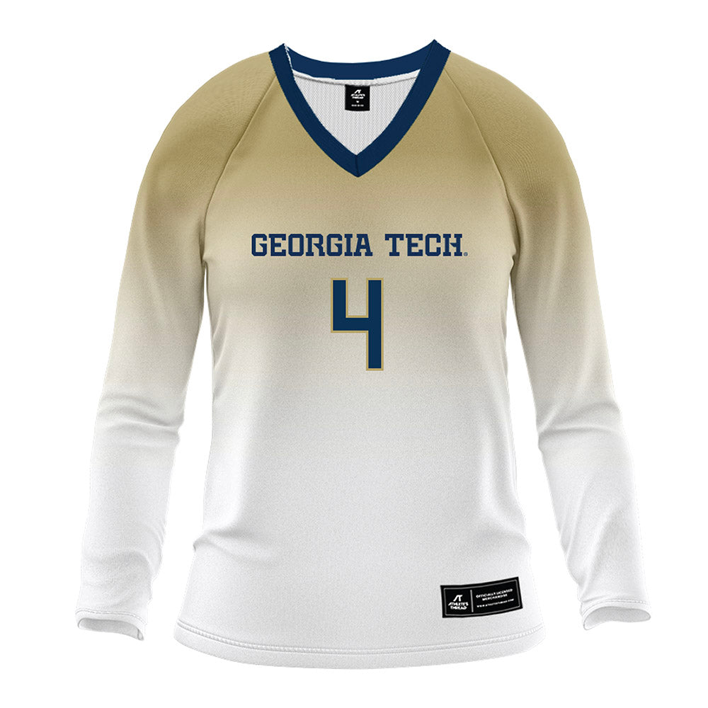 Georgia Tech - NCAA Women's Volleyball : Gabriela Robinska - White Volleyball Jersey-0