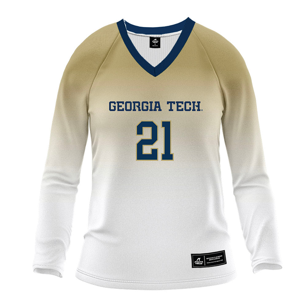 Georgia Tech - NCAA Women's Volleyball : Noemi Despaigne - White Volleyball Jersey-0