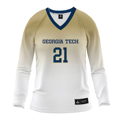 Georgia Tech - NCAA Women's Volleyball : Noemi Despaigne - White Volleyball Jersey-0