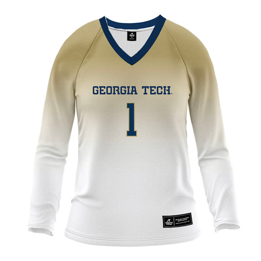 Georgia Tech - NCAA Women's Volleyball : Deandra Pierce - White Volleyball Jersey-0