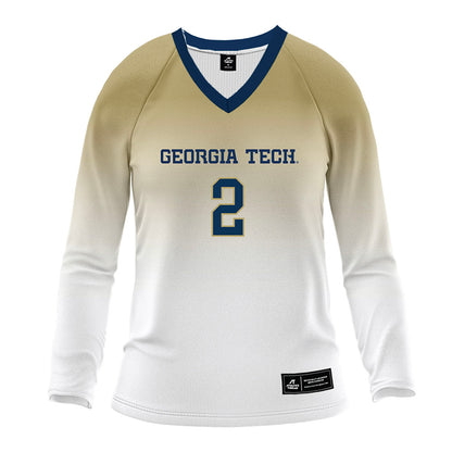 Georgia Tech - NCAA Women's Volleyball : Sofia Velez - White Volleyball Jersey-0