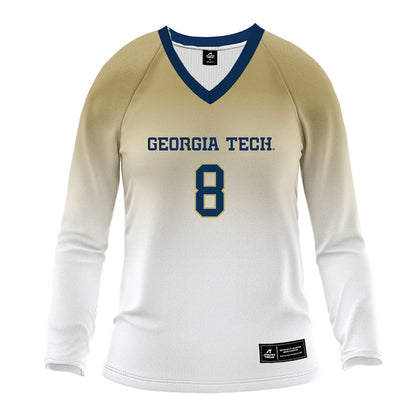 Georgia Tech - NCAA Women's Volleyball : Sara Toth - White Volleyball Jersey-0