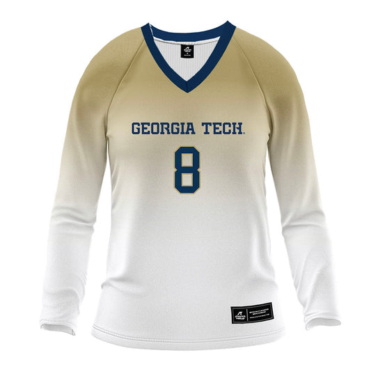 Georgia Tech - NCAA Women's Volleyball : Sara Toth - White Volleyball Jersey-0