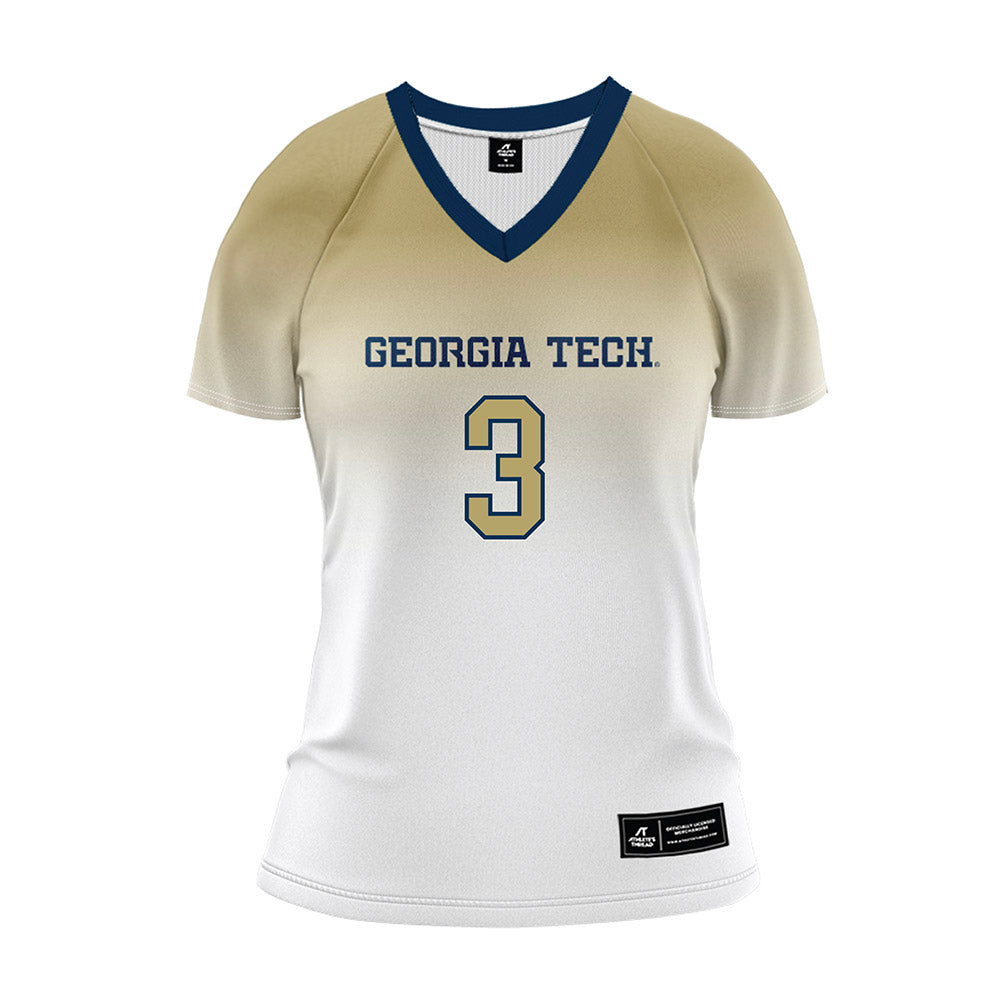 Georgia Tech - NCAA Women's Volleyball : Anna Boezi - White Volleyball Jersey-0