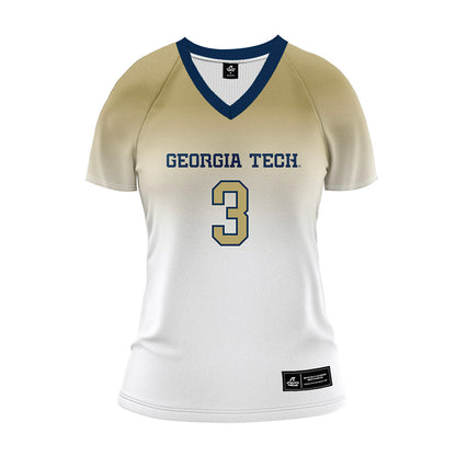 Georgia Tech - NCAA Women's Volleyball : Anna Boezi - White Volleyball Jersey-0