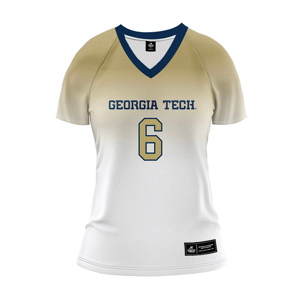 Georgia Tech - NCAA Women's Volleyball : Anika Groom - White Volleyball Jersey-0