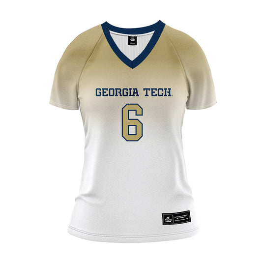Georgia Tech - NCAA Women's Volleyball : Anika Groom - White Volleyball Jersey-0