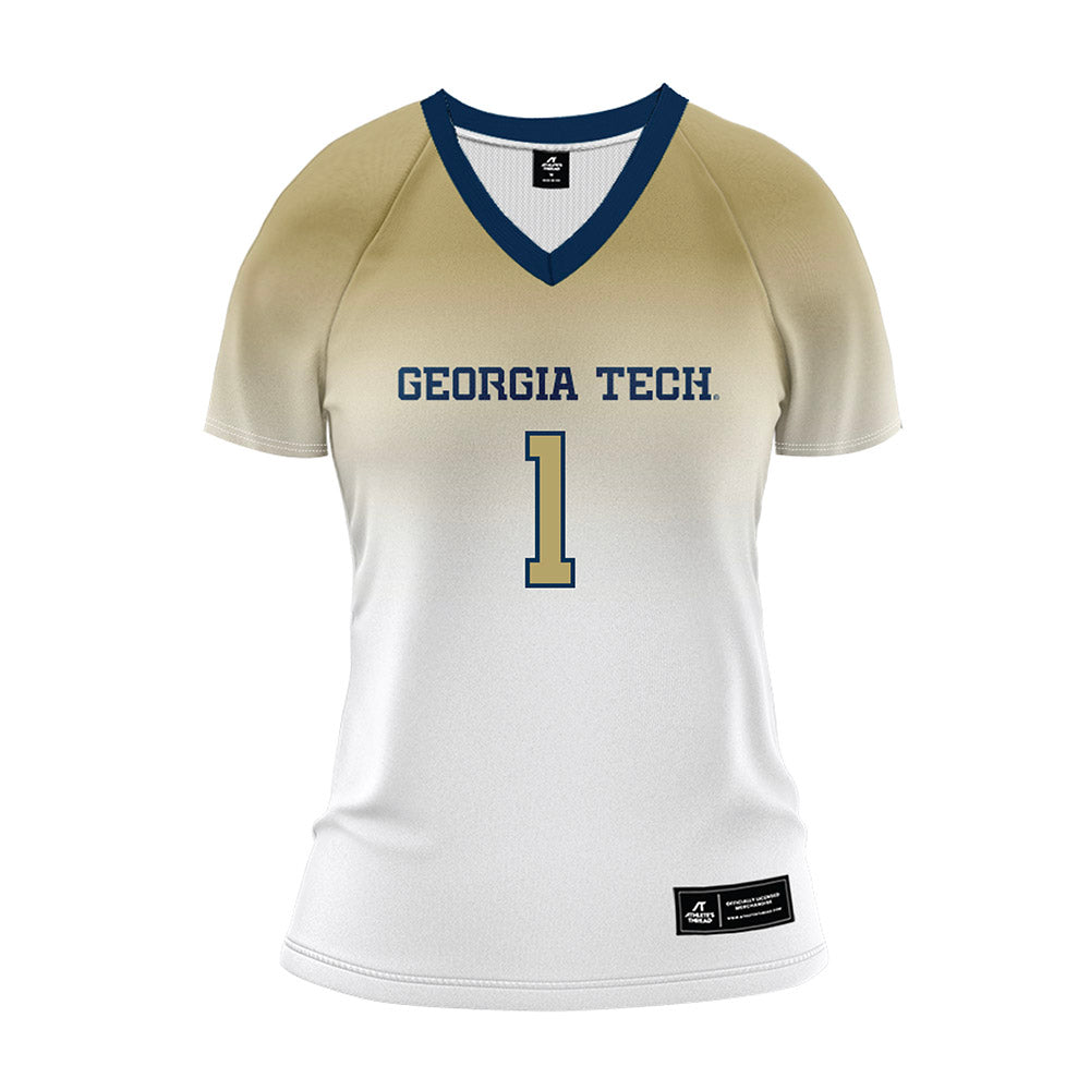Georgia Tech - NCAA Women's Volleyball : Deandra Pierce - White Volleyball Jersey-0