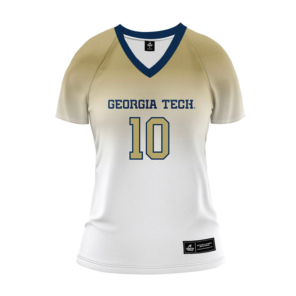 Georgia Tech - NCAA Women's Volleyball : Lara Martinez Casas - White Volleyball Jersey-0