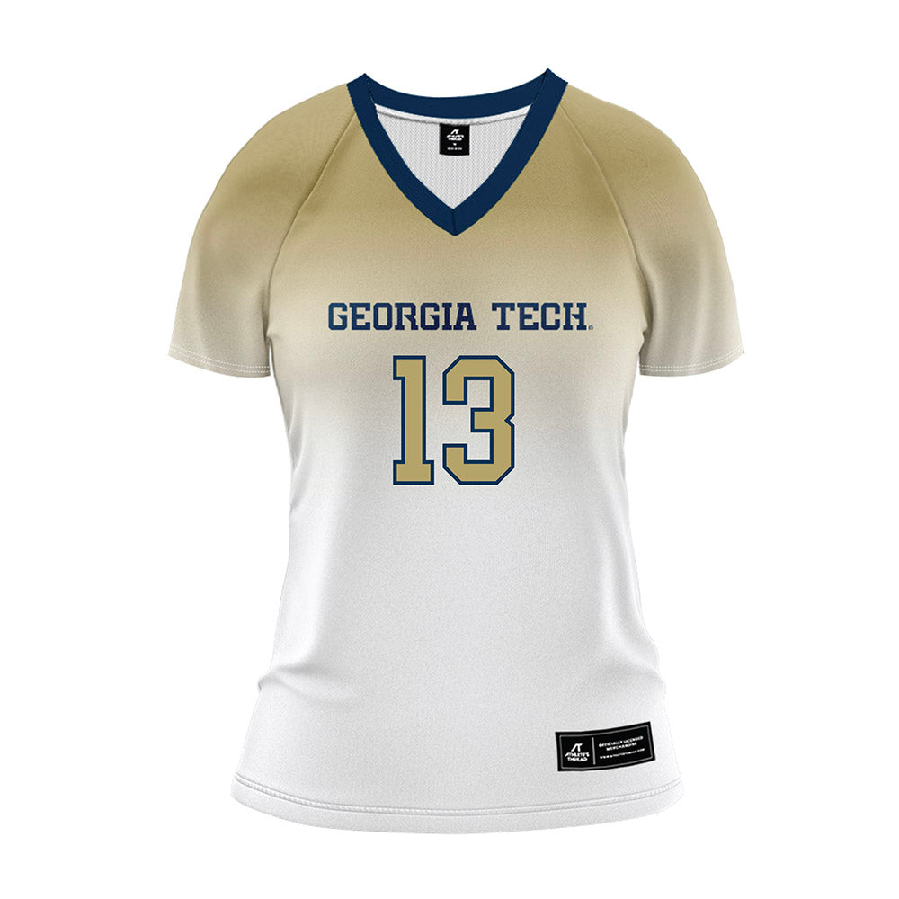 Georgia Tech - NCAA Women's Volleyball : Heloise Soares - White Volleyball Jersey-0