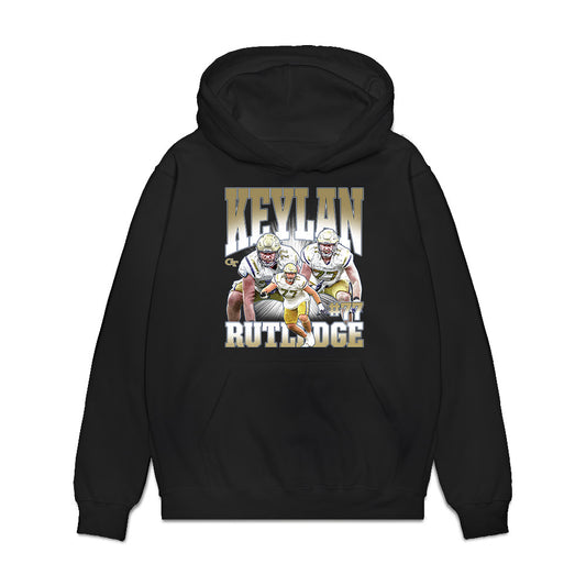 Georgia Tech - NCAA Football : Keylan Rutledge - Collage Premium Hooded Sweatshirt-0