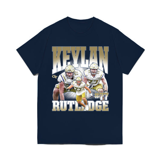 Georgia Tech - NCAA Football : Keylan Rutledge - Collage Comfort Colors T-Shirt-0