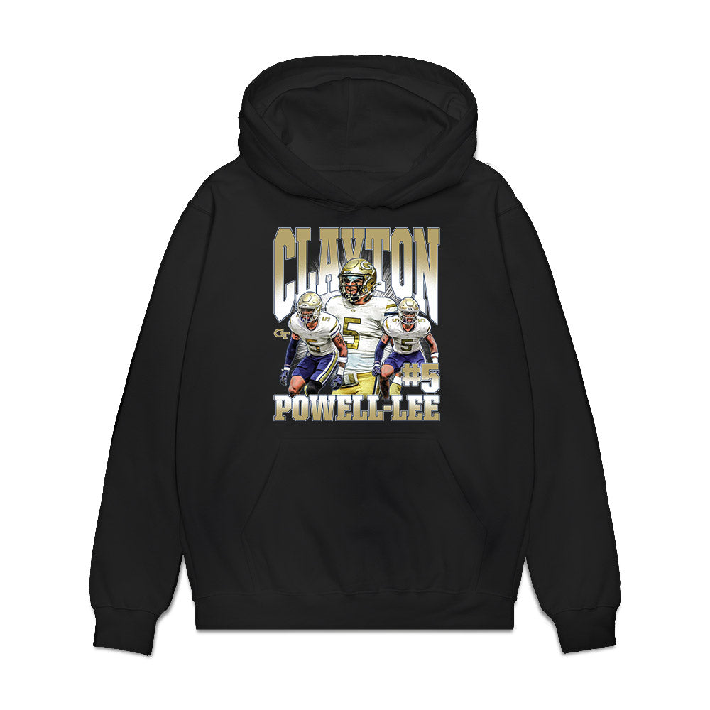 Georgia Tech - NCAA Football : Clayton Powell-Lee - Premium Hooded Sweatshirt-0