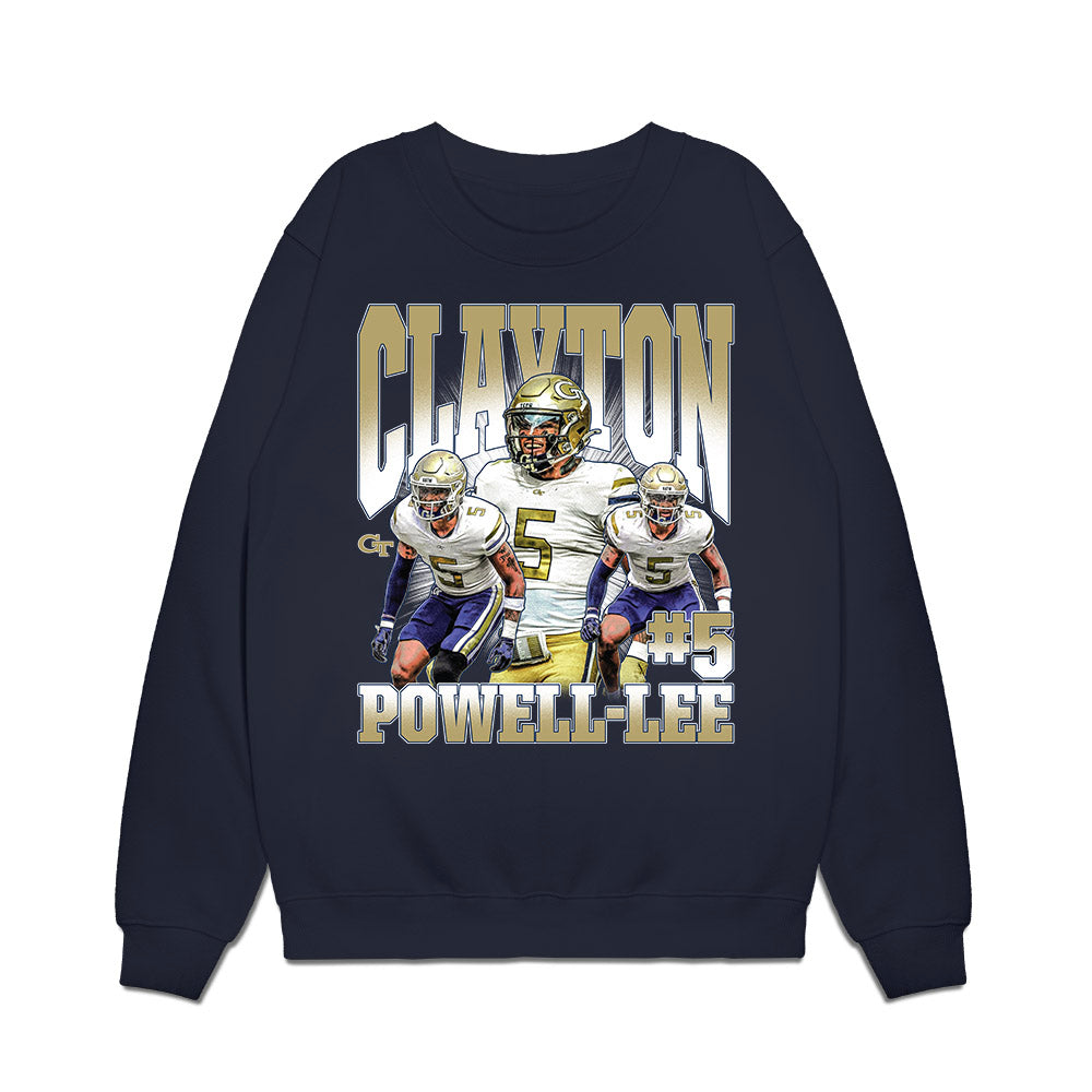 Georgia Tech - NCAA Football : Clayton Powell-Lee - Premium Crewneck Sweatshirt-0