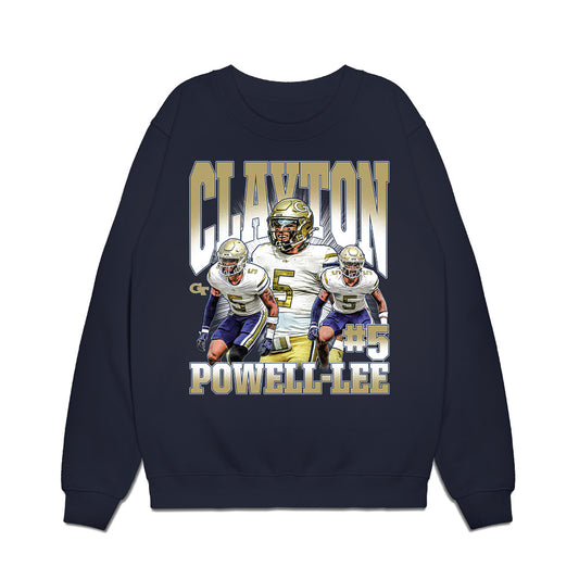 Georgia Tech - NCAA Football : Clayton Powell-Lee - Premium Crewneck Sweatshirt-0