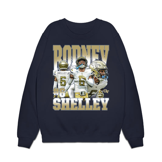 Georgia Tech - NCAA Football : Rodney Shelley Jr - Collage Premium Crewneck Sweatshirt-0