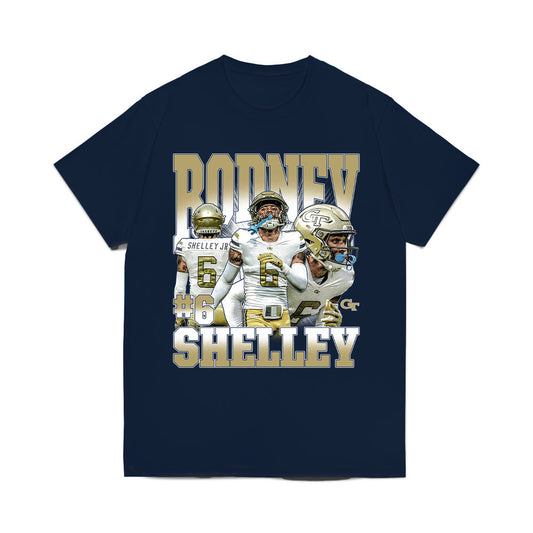 Georgia Tech - NCAA Football : Rodney Shelley Jr - Collage Comfort Colors T-Shirt-0